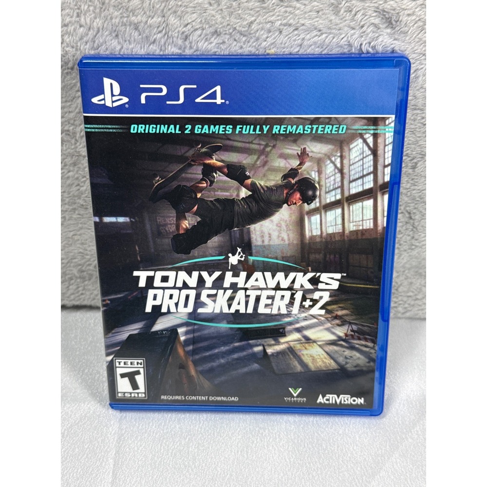 Activision Tony Hawk's Pro Skater 1+2 PS4 Video Game Blue Remastered Classic